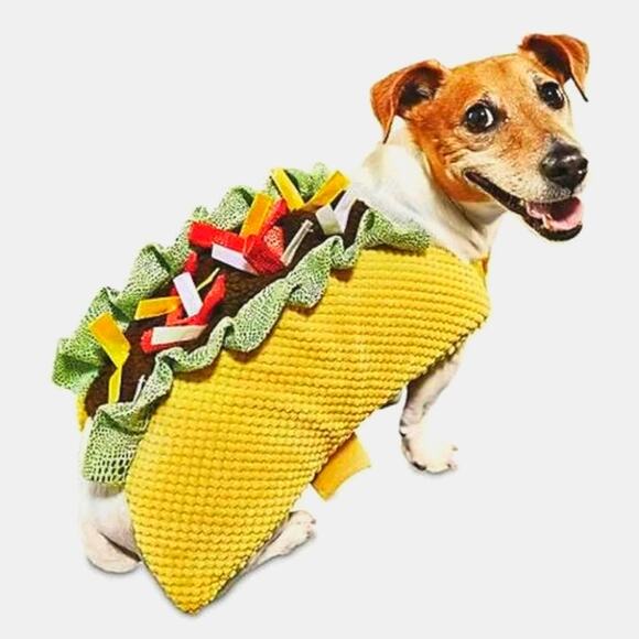 Bootique Pet Dog Taco Costume Size M Adjustable Straps Soft Halloween Fun - Picture 2 of 9
